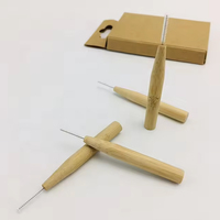 0.4mm/0.5mm/0.6mm/0.7mm/0.77mm Logo personnalisé écologique Brosse interdentaire en bambou biodégradable
