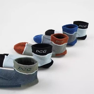 DGG Men's Ankle <b>Socks</b> <b>Polyester</b> Breathable Sweat Absorbent Casual Daily Wear Short <b>Socks</b> Solid Color Blocking Design - Product Image 3