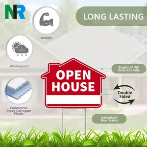 Letreros de Jardín Personalizados de Plástico Corrugado con Impresión a Doble Cara para Campañas, Venta de Casas, Eventos al Aire Libre, de 18x24 Pulgadas con Estacas en Forma de H - Product Image 3