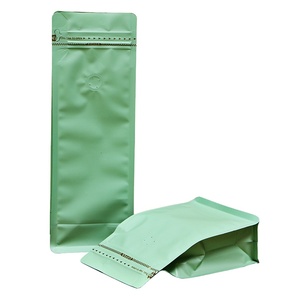 Borsa a chiusura lampo a otto lati su misura all'ingrosso con finestra sacchetti di plastica a prova di umidità per la confezione del caffè - Product Image 6