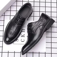 Chaussures Oxford basses pour hommes en similicuir PU, style professionnel et décontracté, grandes tailles, légères, tendance, pour mariage et marié