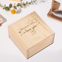 10 alasan mengapa saya menyukainya kotak hati kayu dalam kotak hadiah untuk suami istri pacar perempuan hadiah ulang tahun Hari Valentine