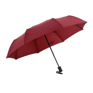 Impression personnalisée Cadeau d'affaire promotionnel Promotion Voyage Pluie Protection UV Sombrillas 3 Parapluie Pliant avec Logo