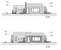 Villa moderne préfabriquée à un étage de 126 m2, 3 chambres, 2 salles de bain, 1 cuisine, 1 salon, 1 garage