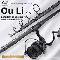 Canne à pêche NOEBY Offshore Carbon Jigging Trolling 7'2 Spinning pour eau salée, équipement de pêche durable