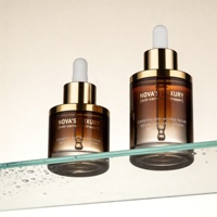 Flacons compte-gouttes de luxe de haute qualité 1oz 30ml 50ml en verre ambré dégradé pour parfum, huile et sérum avec compte-gouttes en aluminium doré