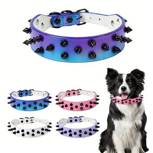 Dafeel Heavy Duty Spike <b>Leather</b> <b>Dog</b> <b>Collar</b> Bite Resistant Punk Pet <b>Collar</b> for Large <b>Dogs</b> Bulk Sale - Product Image 1