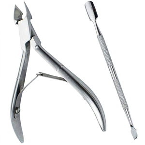 Gray Rocks High Quality Professional Classical Manicure <b>Tools</b> Double Perfect Cuticle Nipper Stainless Steel Cuticle Pusher <b>Nail</b> - Product Image 1