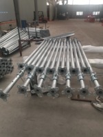 Poteau de support télescopique réglable en acier pour échafaudage, pour le soutènement et le coffrage en construction