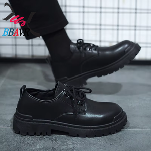 Chaussures décontractées pour hommes, style quatre saisons, classiques, en cuir, avec doublure en tissu coton, tendance pour le printemps, l'été et l'automne - Product Image 2