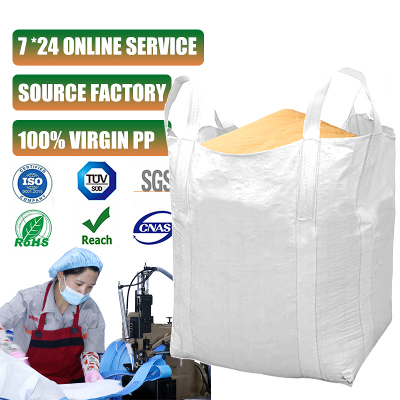 Wholesale China Jumbo Bag FIBC PP Breathable Big Bag 1000kg for Sand Fertilizer Cement Petrochemical Chemical Products Packaging