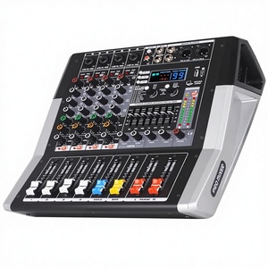 Mixer <span class=keywords><strong>Audio</strong></span> Profesional NGVM TF400 4-Kanal 99 DSP 7 Band EQ 4 Ohm 2 <span class=keywords><strong>Output</strong></span> 200W +48V untuk Penguat Daya Rekaman - Product Image 1