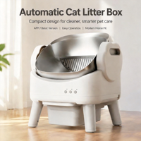 Bac à litière pour chat intelligent avec contrôle par application, écologique et anti-odeurs, modèle MBC-l00A |   Bac à litière automatique à design ouvert |   Électrique