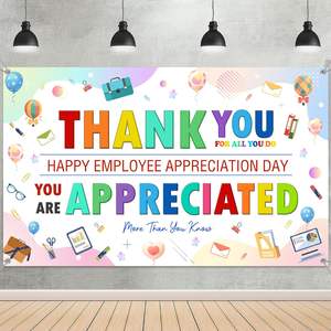 Decoración para el Día de Apreciación al Personal, Fondo para la Semana de Apreciación al Personal, Pancarta de Agradecimiento, Decoración de Pared con la Frase 'Gracias por Todo lo Que Haces' - Product Image 1