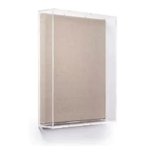 Marco de caja de sombra de grado de museo para pintura de arte 3D y exhibición de fotos, tapa de sombreado acrílico transparente, pulido de diamante