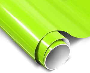 Gloss <strong>Fluorescent</strong> Green Car Wrap Film PVC Auto <strong>Vinyl</strong> <strong>Color</strong> Change Material Anti-Scratch Protection Function - Product Image 1