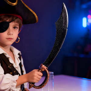 Exquisito ABS plástico Anime pirata espada Cosplay Halloween disfraz evento juguete arma espadas conjunto Color bronce Ligero y seguro - Product Image 1