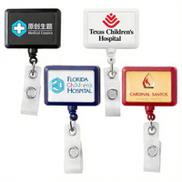 Porte-badge rétractable au design le plus récent, personnalisable, en plastique, pour infirmière, vierge pour sublimation, le meilleur porte-badge de bienvenue tendance