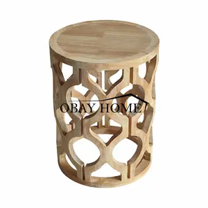 Grosir meja rustic kayu oak solid dengan ukiran meja pernikahan baru meja kayu bulat untuk sewa