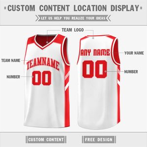 Camiseta de baloncesto reversible personalizada, nombre del equipo, número, cuello en V que absorbe la humedad, ropa unisex para adultos - Product Image 3