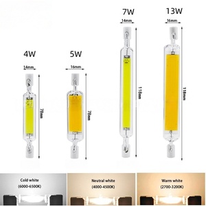 Haute luminosité gradation <span class=keywords><strong>R7S</strong></span> lampe à LED type de verre COB ampoule à insertion horizontale à double extrémité 78mm 118mm <span class=keywords><strong>189mm</strong></span> tube OEM ODM - Product Image 2