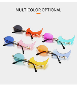 แว่นกันแดดทรงเรขาคณิตทันสมัยสำหรับทุกเพศ รูปทรงเปลวไฟเท่ห์  เลนส์ป้องกันรังสียูวี 400 กรอบสีทอง แฟชั่นฮิปสเตอร์ สำหรับผู้หญิงและผู้ชาย ผลิตในจีน - Product Image 6