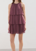 MYST&ZA Vêtements Femme Nouvelle Collection Été 2026 : Robe sans Manches Fluide et Élégante Effet Gâteau