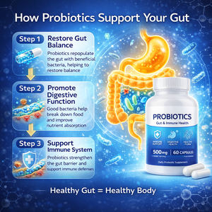 Complément de Probiotiques Haute Puissance 500mg pour la Santé Digestive et la <span class=keywords><strong>Flore</strong></span> <span class=keywords><strong>Intestinale</strong></span> Saine – Fabricant en Marque Blanche - Product Image 5