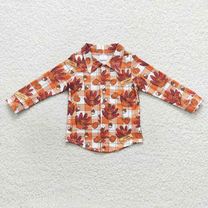 Camiseta para niño con diseño de pavo y calabaza para el Día de Acción de Gracias - Product Image 1
