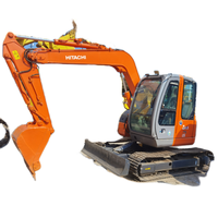 Excavatrice sur chenilles Hitachi d'occasion de haute qualité, moteur et pompe hydrauliques d'origine japonaise ZX75US ZX 120/200 2016 7,1 tonnes en vente