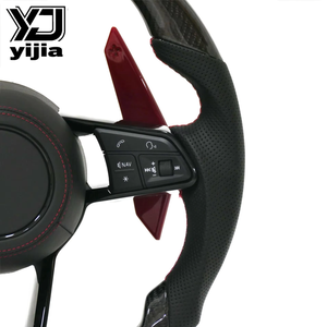 Volant de course en forme de D pour <span class=keywords><strong>Audi</strong></span> A4 A3 A6 A5 R8 TT Q5 <span class=keywords><strong>A7</strong></span> RS6 YLC en cuir - Product Image 3