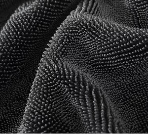 Serviette de lavage de voiture en microfibre à séchage rapide tissée en polaire corail sans bord professionnel 500GSM - Product Image 2