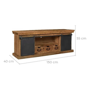 Traditional Wooden <b>Sideboard</b> Hand Carved With Detailed Patterns And Large <b>Storage</b> Compartments For Dining Room Organization - Product Image 1