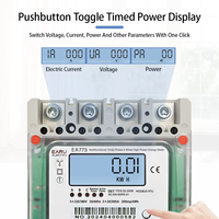 Trois phases 4 fils 300A 3*220V/380V câblage Direct multifonctionnel haute charge puissance compteur d'énergie moniteur rétro-éclairage RS485 EA773