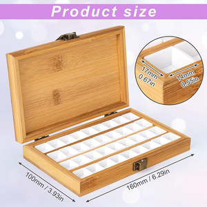 Boîte de <span class=keywords><strong>peinture</strong></span> à l'aquarelle en bambou avec compartiments, <span class=keywords><strong>palette</strong></span> en bois portable pour enfants, fournitures artistiques - Product Image 4