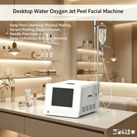 Appareil de soin du visage à jet d'eau et d'oxygène pour le bureau, nettoyage en profondeur des pores, élimination des points noirs et des peaux mortes, lissage des ridules, appareil anti-acné