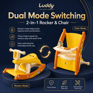 Fauteuil à bascule 2-en-1 Luddy 3001-1 B.Duck pour enfants, siège d'alimentation double mode pour bébé avec support à 4 points – Vente en gros - Product Image 5