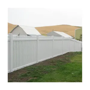 Pvc White Plastic Fence 3 * 8 Feet Top Factory Directly Price White Picket Fence Panels For Garden Vinyl Fence