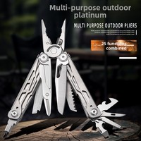 Pince multifonction pliable portable avec couteau, scie, ouvre-bouteille et embouts pour les réparations d'urgence en extérieur et en voiture