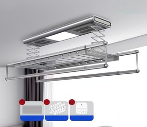 Séchoir à <span class=keywords><strong>linge</strong></span> électrique <span class=keywords><strong>de</strong></span> <span class=keywords><strong>plafond</strong></span> en alliage d'aluminium multicolore avec alimentation USB et télécommande - Product Image 2
