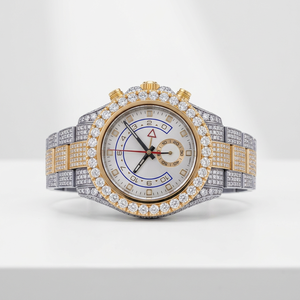 Montre chronographe analogique à quartz de style antique de luxe avec cadran en verre et bracelet en acier inoxydable - Product Image 6