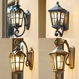 Lampe murale extérieure LED rétro, style européen, lanterne en fer, 3500K blanc chaud, IP65, garantie 10 ans, dimmable, pour jardin, véranda - Product Image 2