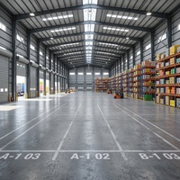 Almacén de Estructura de Acero, Edificio Prefabricado, Hangar, Almacén de Estructura de Acero de Alta Calidad, Nave Industrial de Almacenamiento de Alta Resistencia