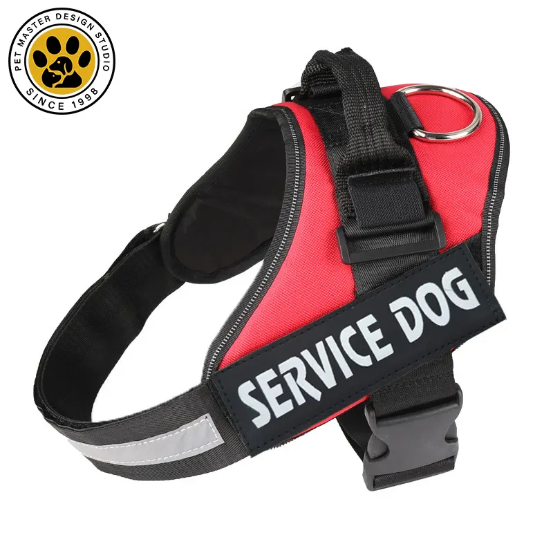 SinSky Service Dog Harness Reflective Service Dog Vest Harness Removal Patch Service Dog Training Vest
