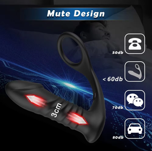 <b>Silicone</b> <b>Waterproof</b> Eco-Friendly Telescopic Prostate Massager Dildo Men's Remote Controlled Anal Vibrating Cock Ring Sex Toy - Product Image 2