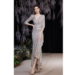 Urquoise Blue IDE LIT erermaid ridesmaid resses ONG exy ackackless 2022 V-eck Eck Ride aid of onor owns - Product Image 3