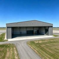 Hangar industriel préfabriqué en acier sans colonnes, moderne, pour avions et jets privés, avec une durabilité de 20 ans