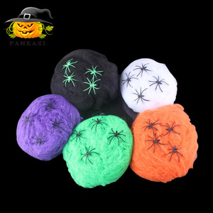 Décoration toile d'araignée Halloween 40G, accessoires intérieurs/extérieurs pour maison hantée, fournitures pour fête - Product Image 4