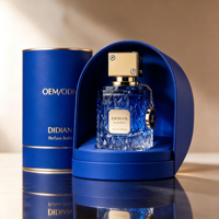 Flacon de parfum unisexe de luxe personnalisé en verre de 100 ml avec couvercle magnétique, couleur dégradée dorée, flacon vaporisateur de Cologne, flacons en verre