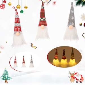 Decorazioni Natalizie di Lusso in Poliestere Fatte a Mano, Gnomo di Babbo Natale in Peluche, Ornamenti Appesi - Product Image 4